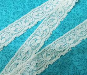 SALE 1 yard of 1 1/4 inch Light Pink Stretch elastic lace for bridal, baby headband, garter, hair accessories by MarlenesAttic - Item XI